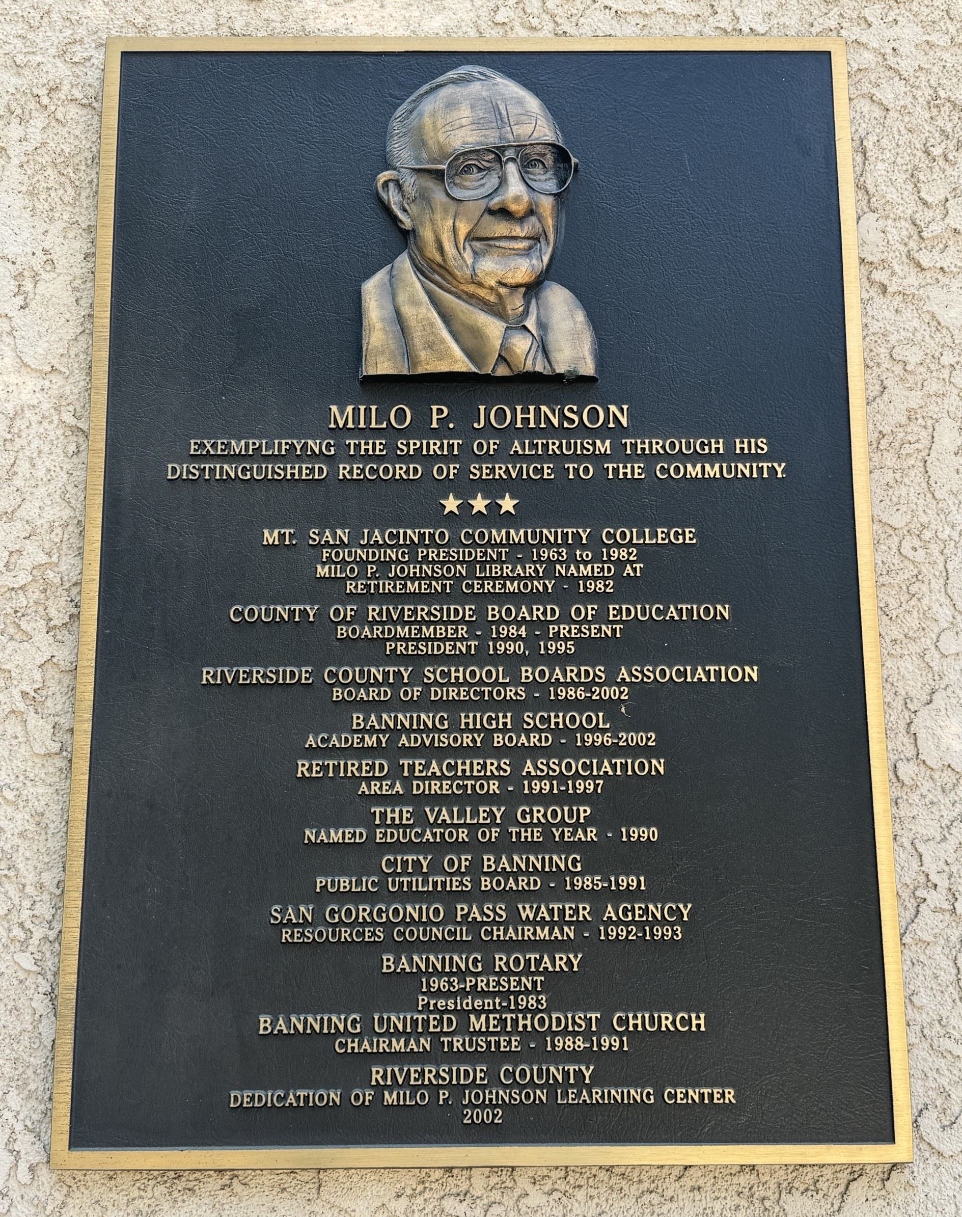 Existing Plaque - Johnson